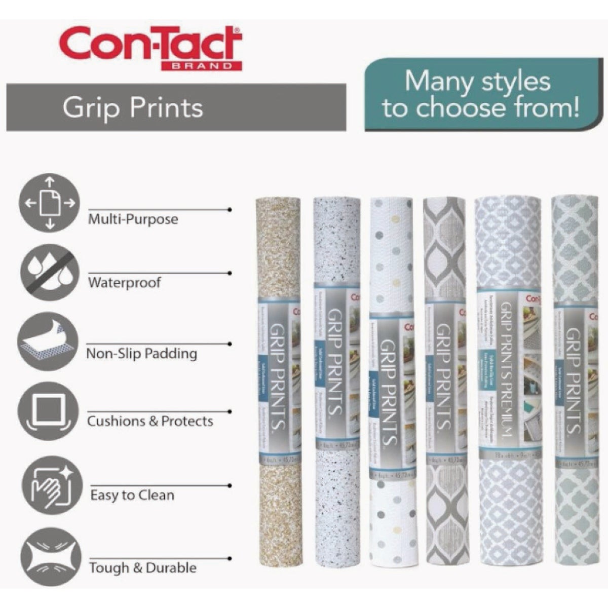Con-Tact 18 In. x 8 Ft. White Grip Non-Adhesive Shelf Liner Image 3