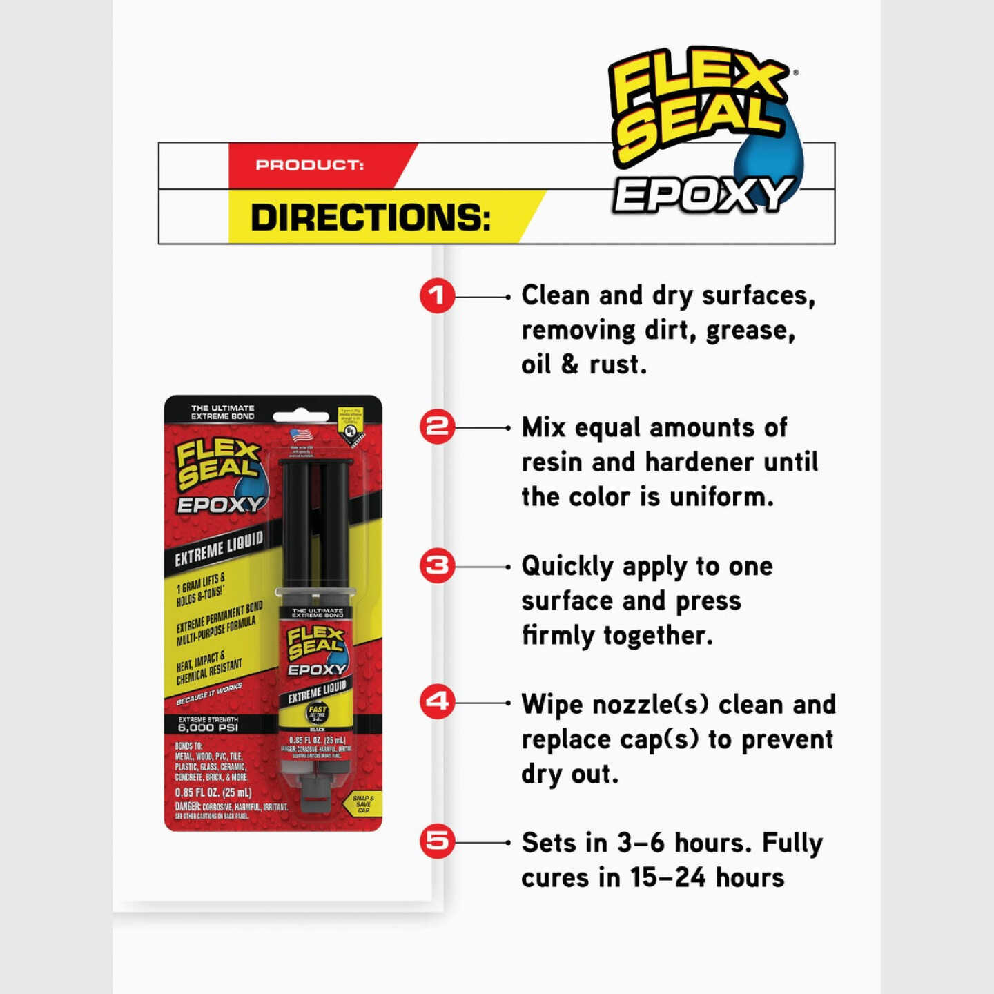 Flex Seal Epoxy 0.85 Fl. Oz. Extreme Liquid, Black Image 5