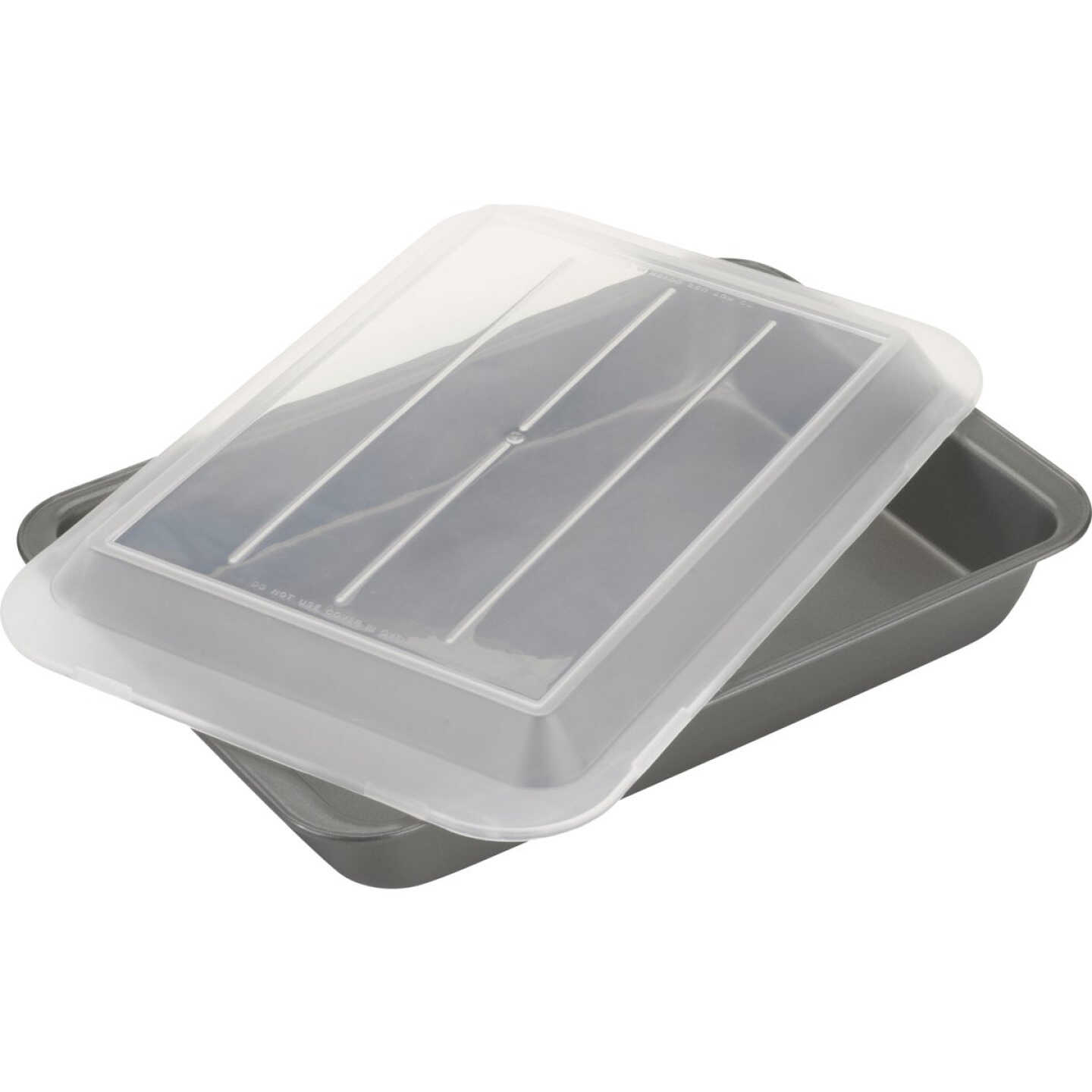 Goodcook 13 In. x 9 In. Non-Stick Cake Pan with Plastic Snap-Closure Lid Image 1