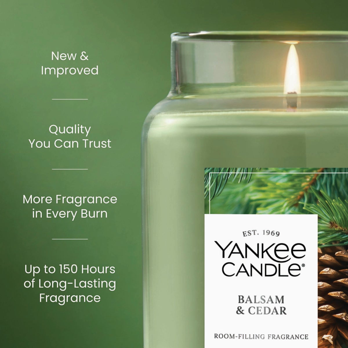 Yankee Candle 22 Oz. Balsam & Cedar Large Jar Candle Image 5