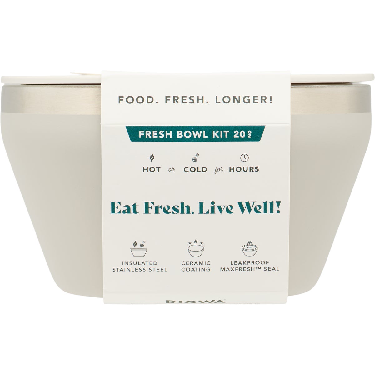 Rigwa Life 20 Oz. Fresh Bowl Kit, Oyster Image 2