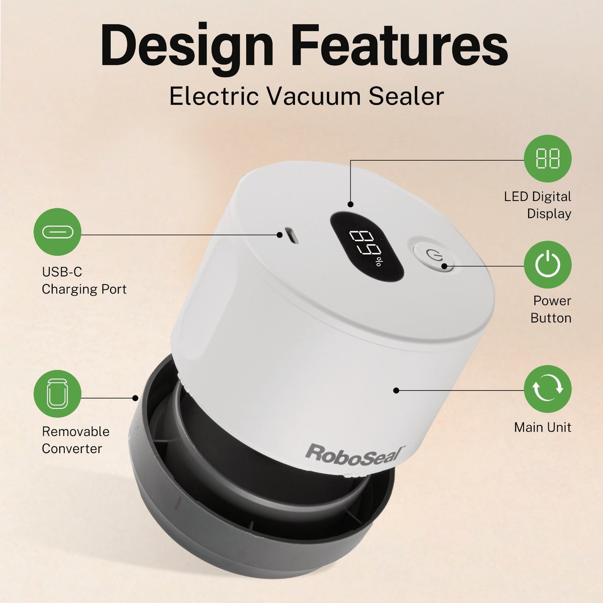 RoboSeal Rechargeable Mason Jar Sealer Image 3