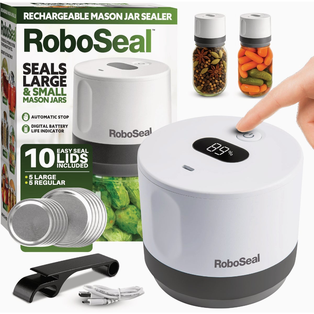 RoboSeal Rechargeable Mason Jar Sealer