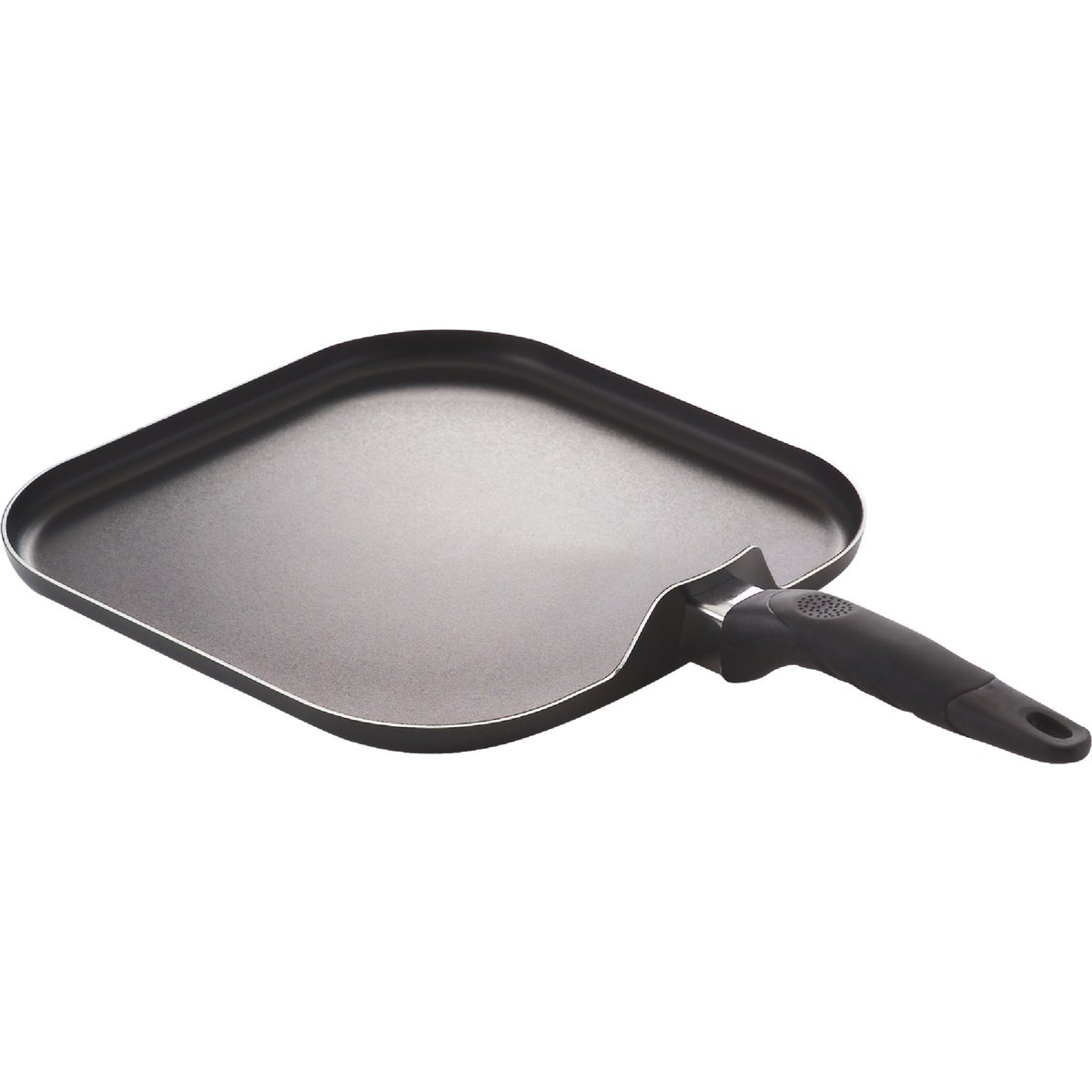 Mirro Get a Grip 2.0 11 In. Square Black Ceramic Griddle with Soft Touch Handle