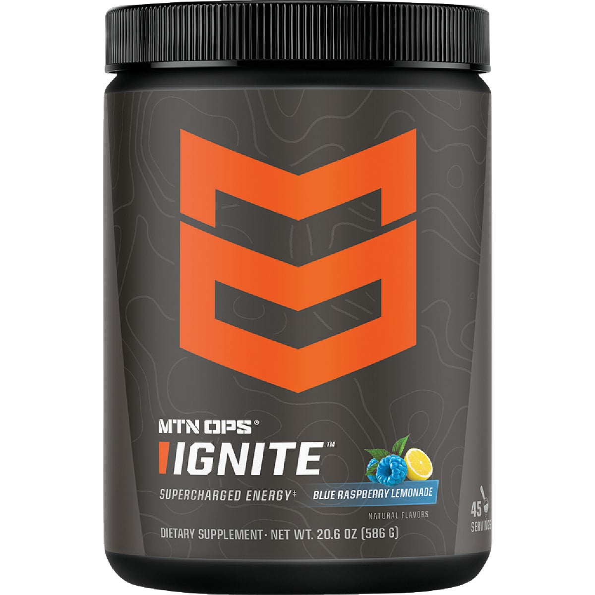 MTN OPS Ignite Blue Raspberry Scoop Energy Drink Mix Image 2