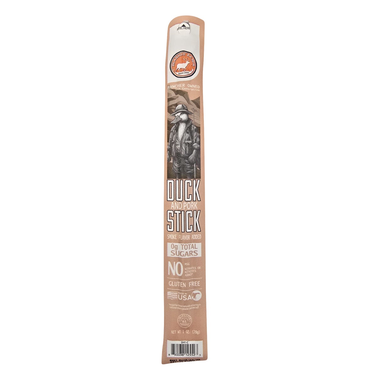 Pearson Ranch Jerky 1 Oz. Duck Hickory Snack Stick