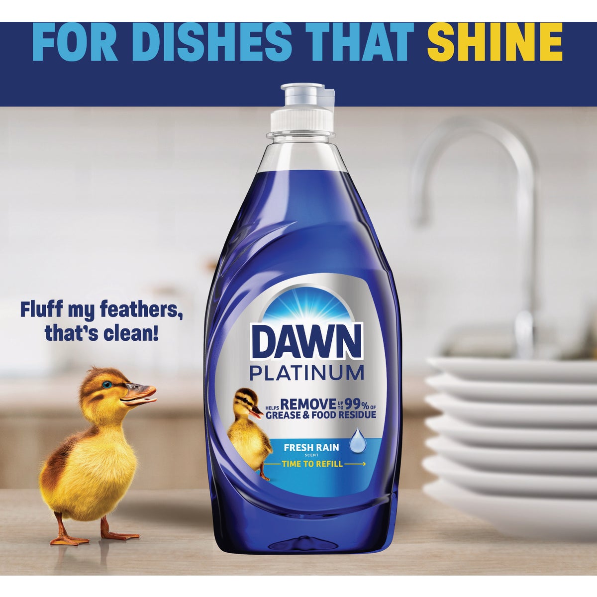 Dawn Platinum 30 Oz. Fresh Rain Dishwashing Soap Image 3