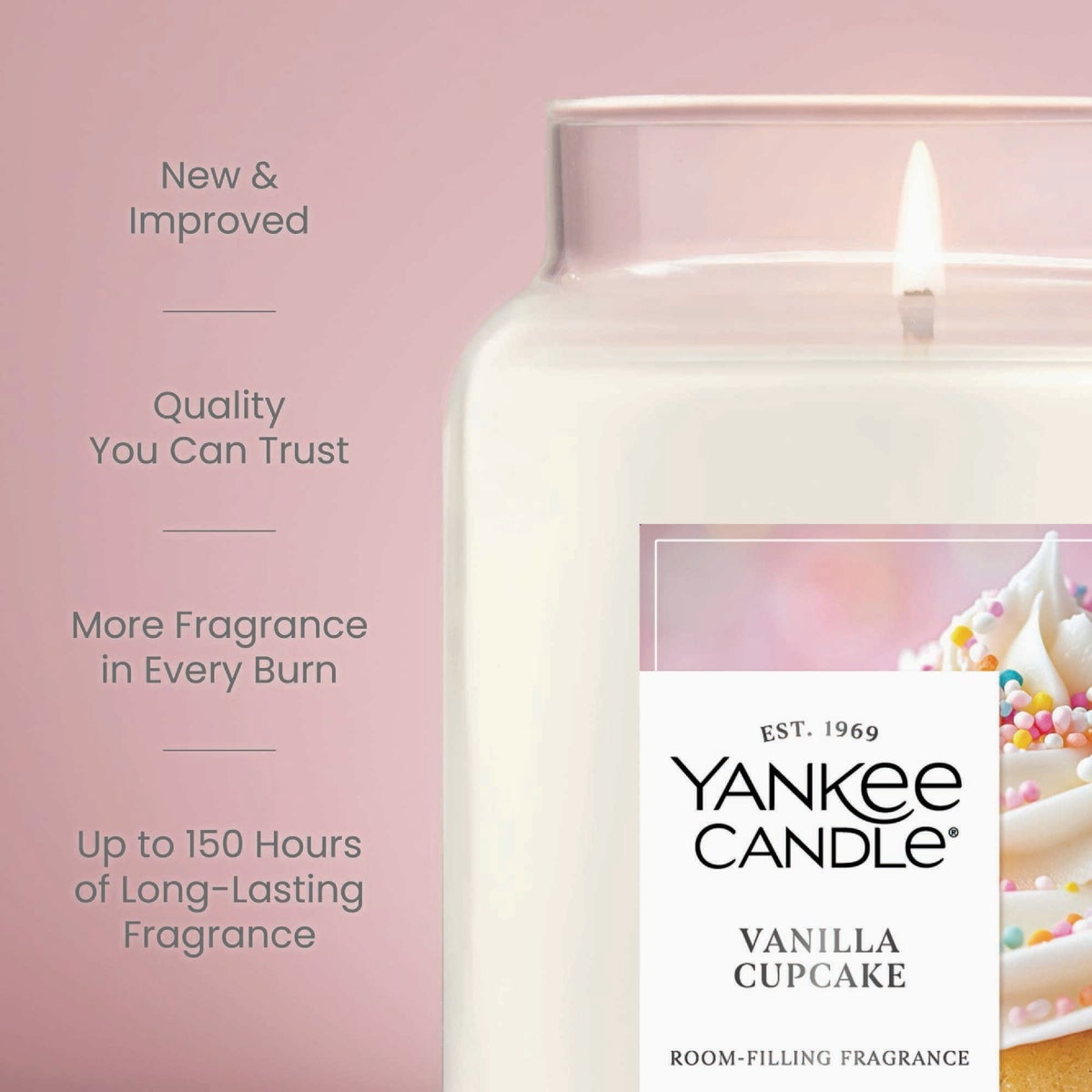 Yankee Candle 22 Oz. Vanilla Cupcake Large Jar Candle Image 4