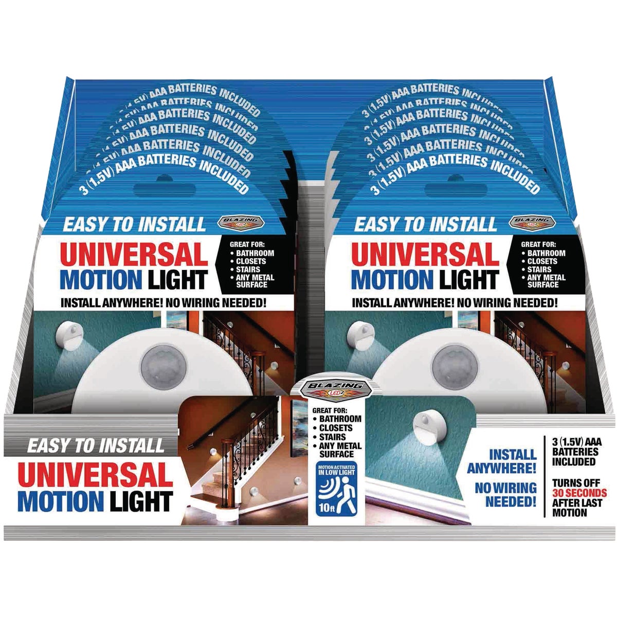 Blazing LEDz White LED Motion Sensor Battery Operated Light