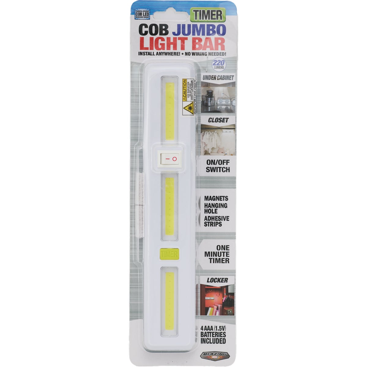 Blazing LEDz Timer Jumbo COB LED Battery Operated Light Bar Image 4