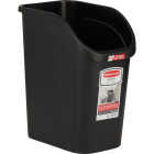 Rubbermaid 9.4 Gal. Black Undercounter Wastebasket Image 1