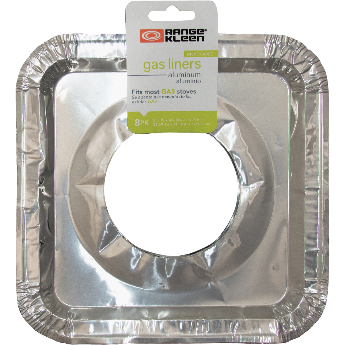 Range Kleen Square Aluminum Foil Gas Stove Bib Liners (8-Pack) Image 1