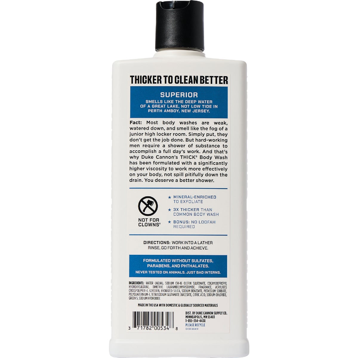Duke Cannon 18 Oz. Superior Thick Liquid Shower Wash Image 2