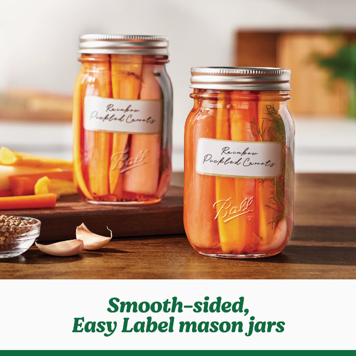 Ball 1 Pt. Easy-Label Regular Mouth Smooth-Sided Mason Jar (12-Count) Image 2