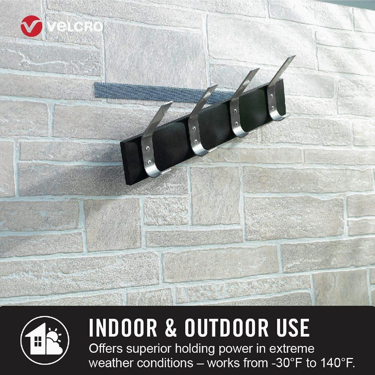 VELCRO Brand 1 In. x 10 Ft. Titanium Industrial Strength Extreme Hook & Loop Roll Image 2