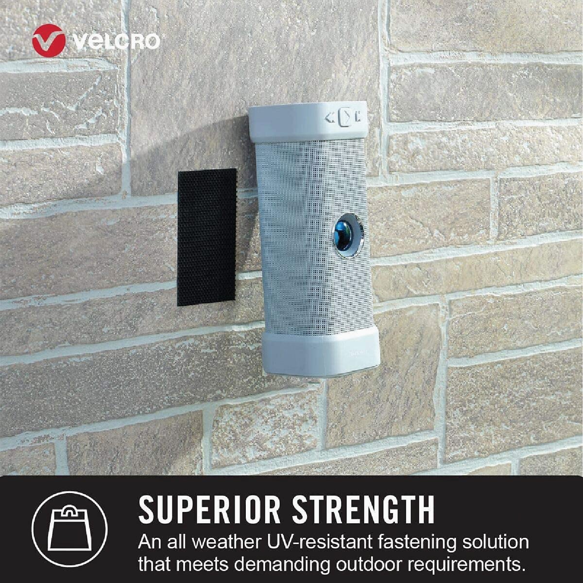 VELCRO Brand Industrial Strength Extreme Black 4 In. x 6 In. Adhesive Hook & Loop Strip (3-Count) Image 4
