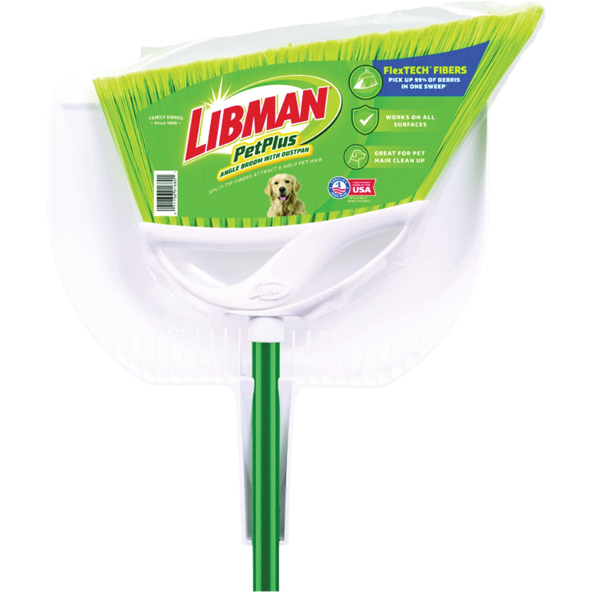 Libman Pet Plus Angle Broom & Dustpan Image 1