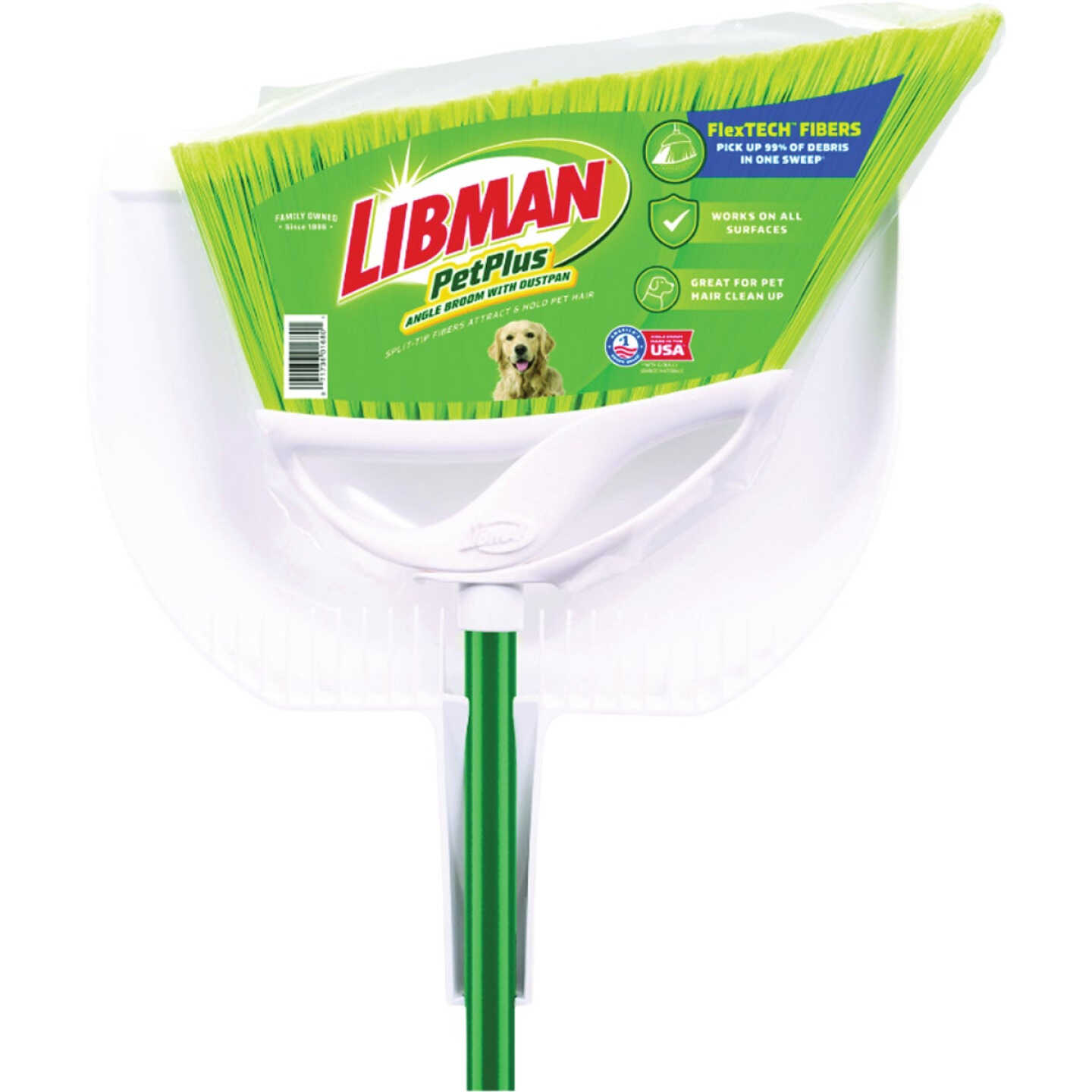 Libman Pet Plus Angle Broom & Dustpan Image 1