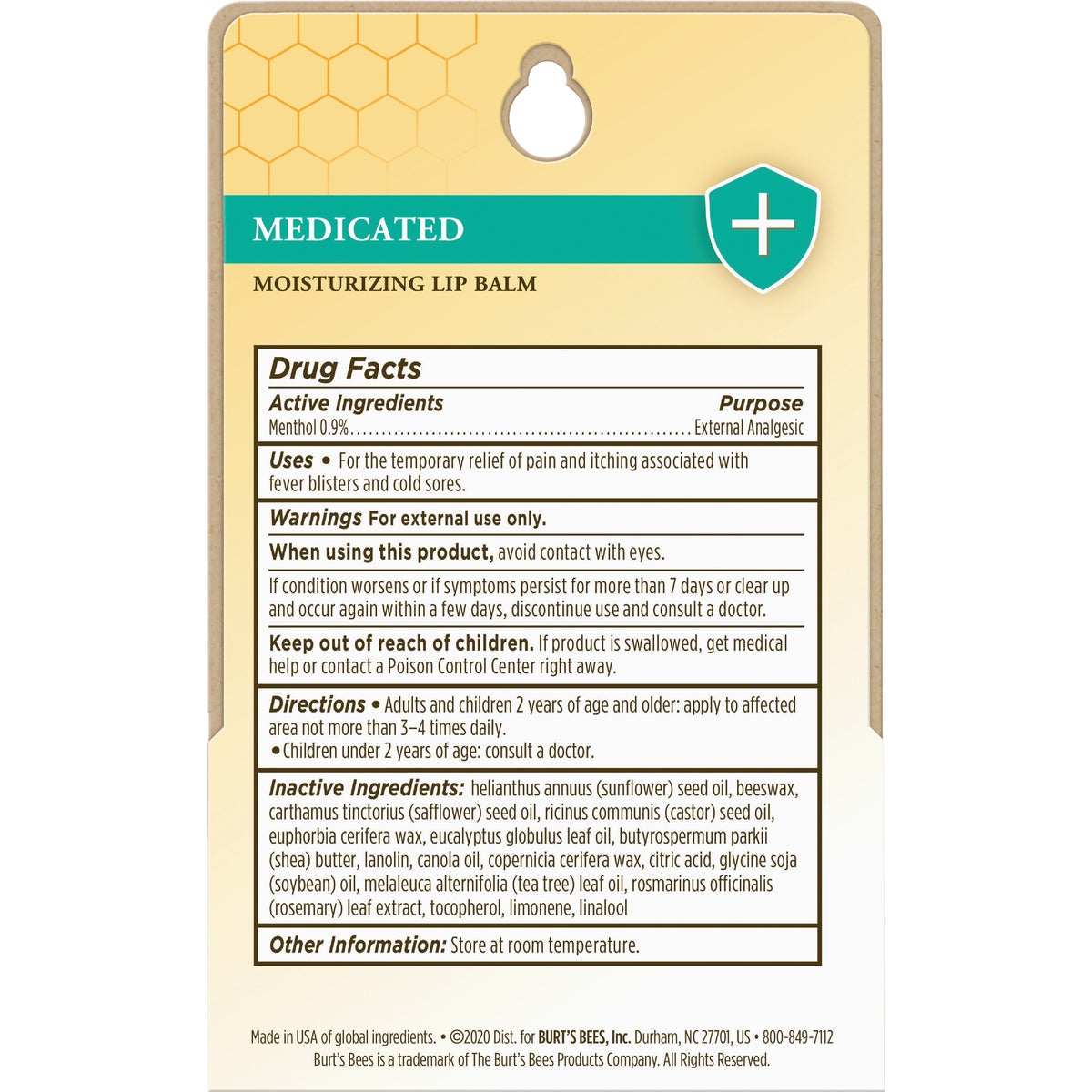 Burt's Bees 0.15 Oz. Medicated Lip Balm (2-Pack) Image 3