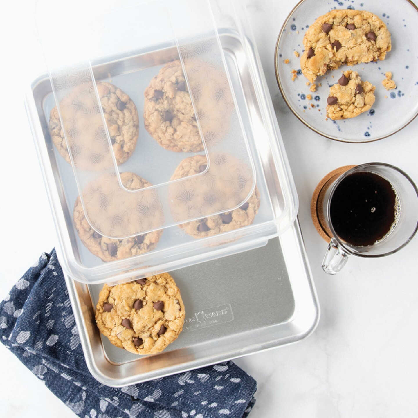 Nordic Ware Naturals Baker's 9.5 In. W. x 13 In. L. Quarter Sheet Baking Pan with Lid Image 4