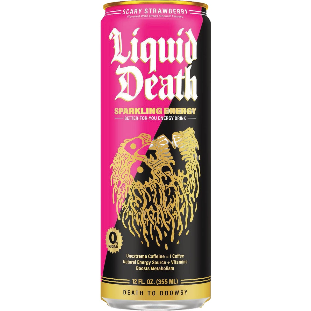 Liquid Death 12 Oz. Scary Strawberry Sparkling Energy Drink