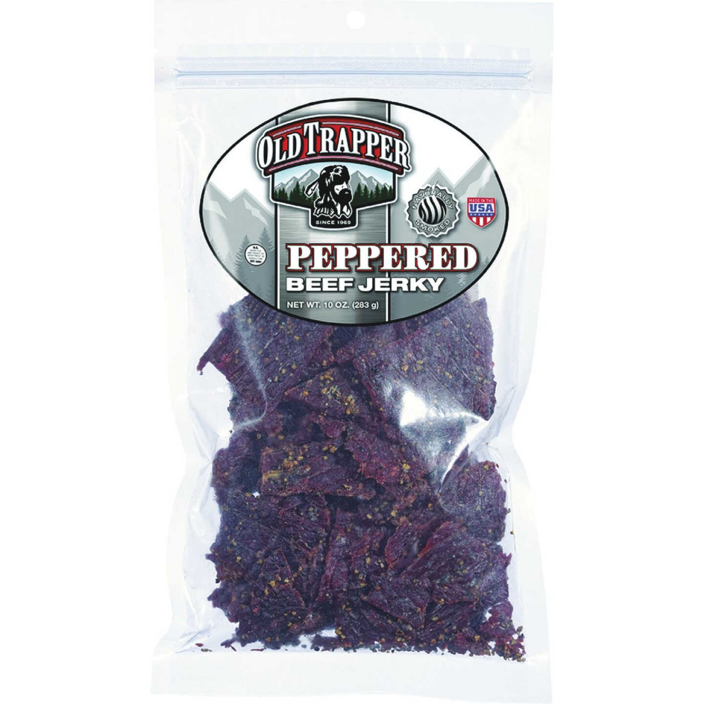 Old Trapper 10 Oz. Peppered Beef Jerky Image 1