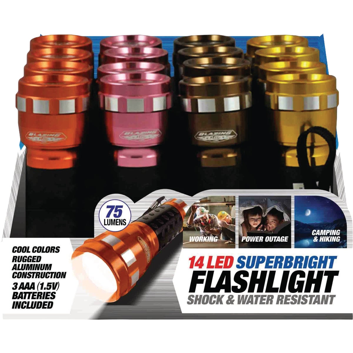Shawshank Aluminum 14 LED Cool Color Flashlight