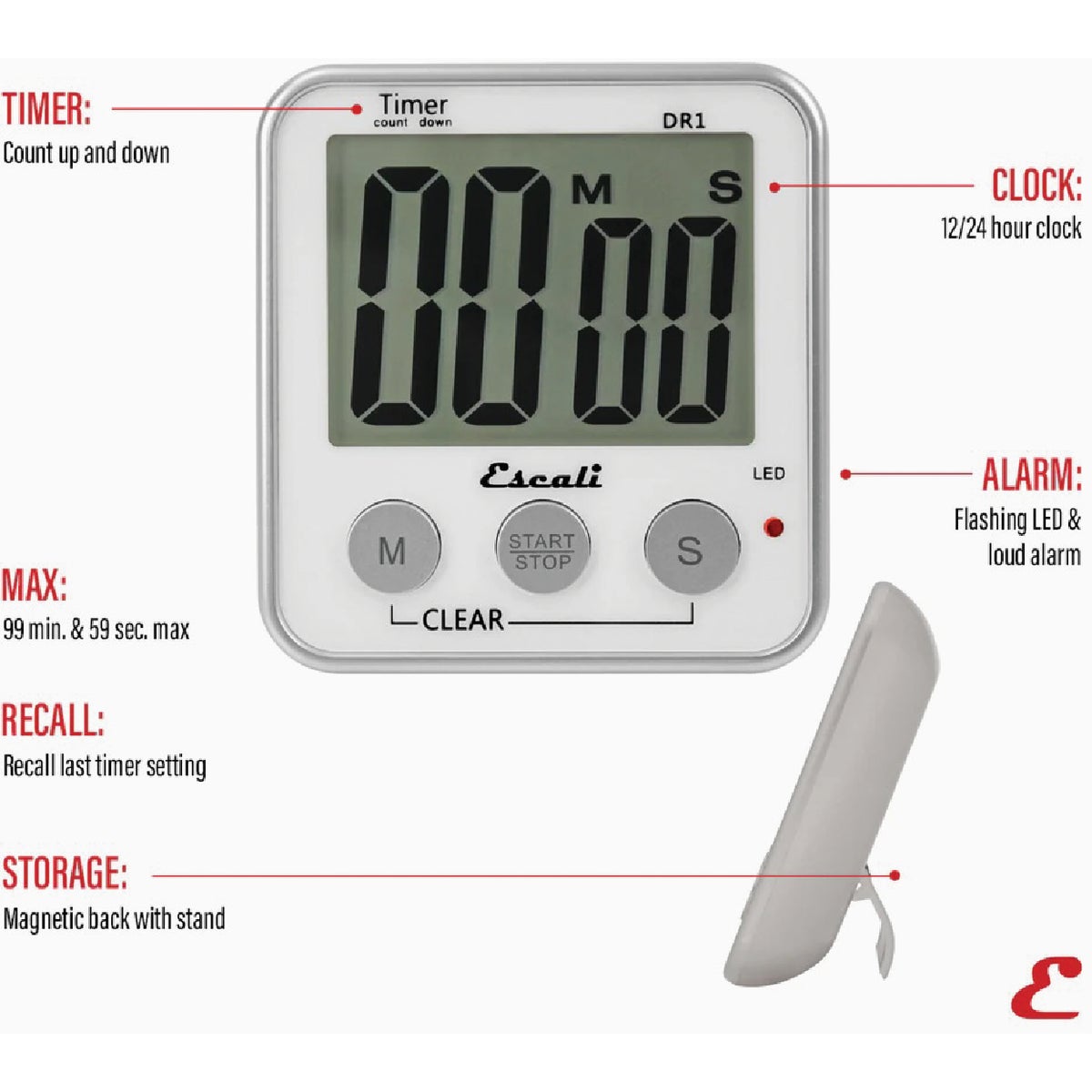 Escali Extra Large Display Digital Timer Image 2