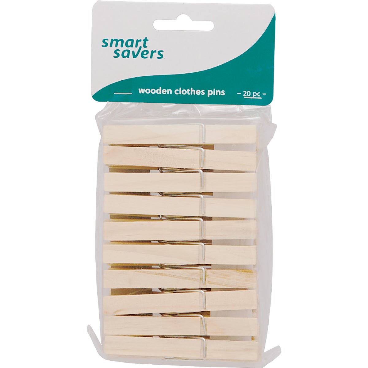 Smart Savers Spring Wood Clothespins (20-Pack)