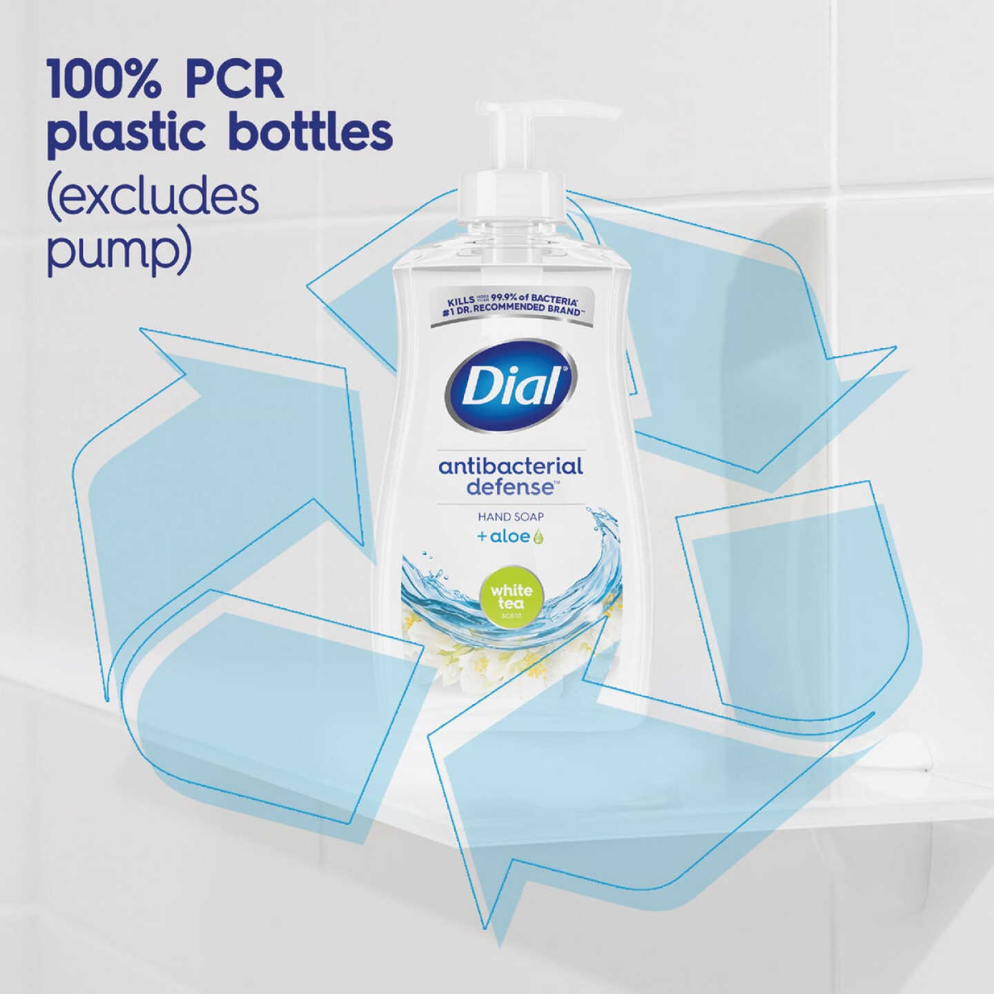 Dial Antibacterial Defense 11 Oz. White Tea & Vitamin Liquid Hand Soap Image 3