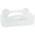 Zenna Home Frosted Suction Shower Storage Basket Image 1