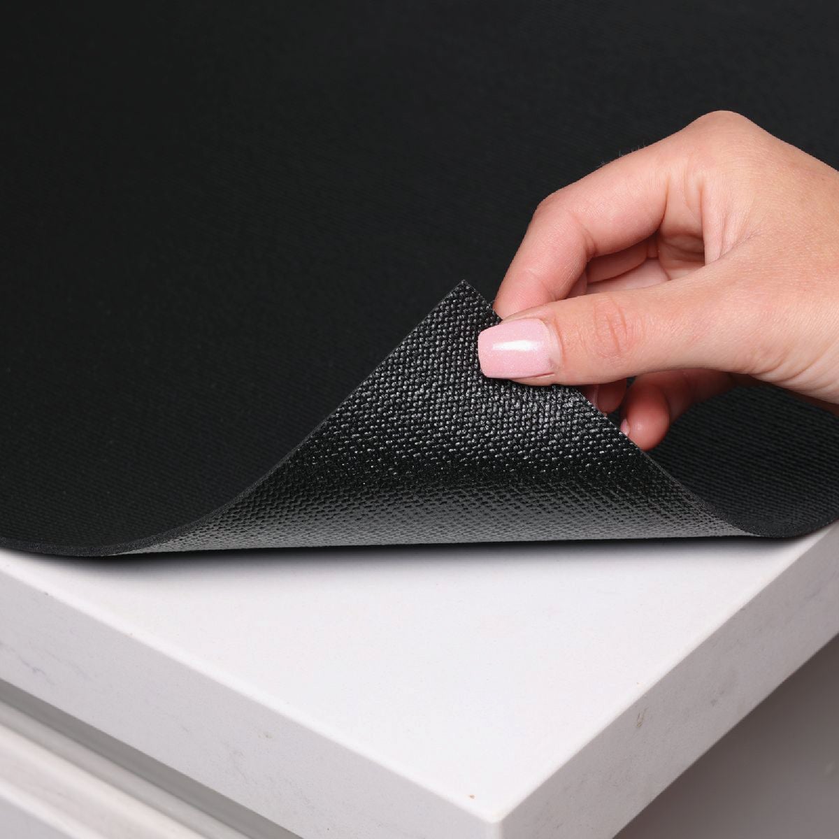 Magic Cover 18 In. x 4 Ft. Black Solid Grip Non-Adhesive Shelf Liner Image 3