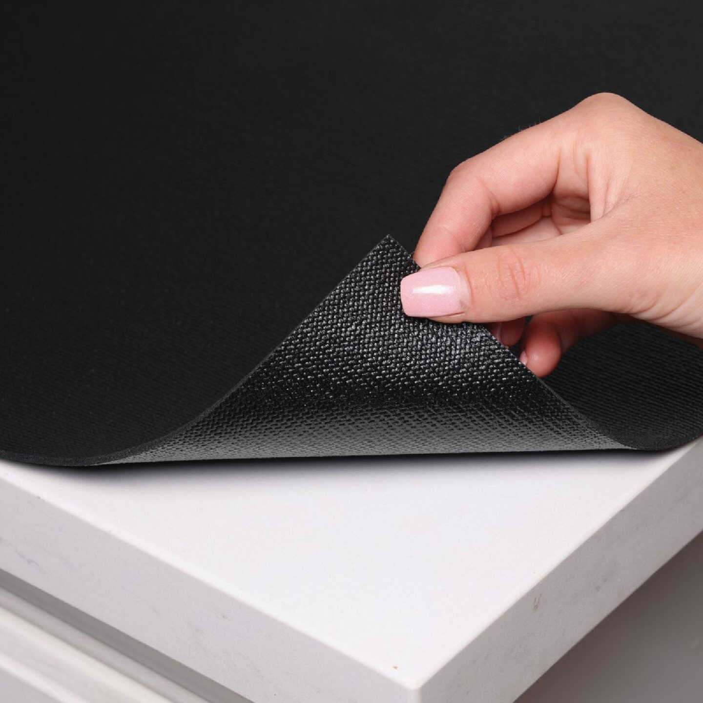 Magic Cover 18 In. x 4 Ft. Black Solid Grip Non-Adhesive Shelf Liner Image 3
