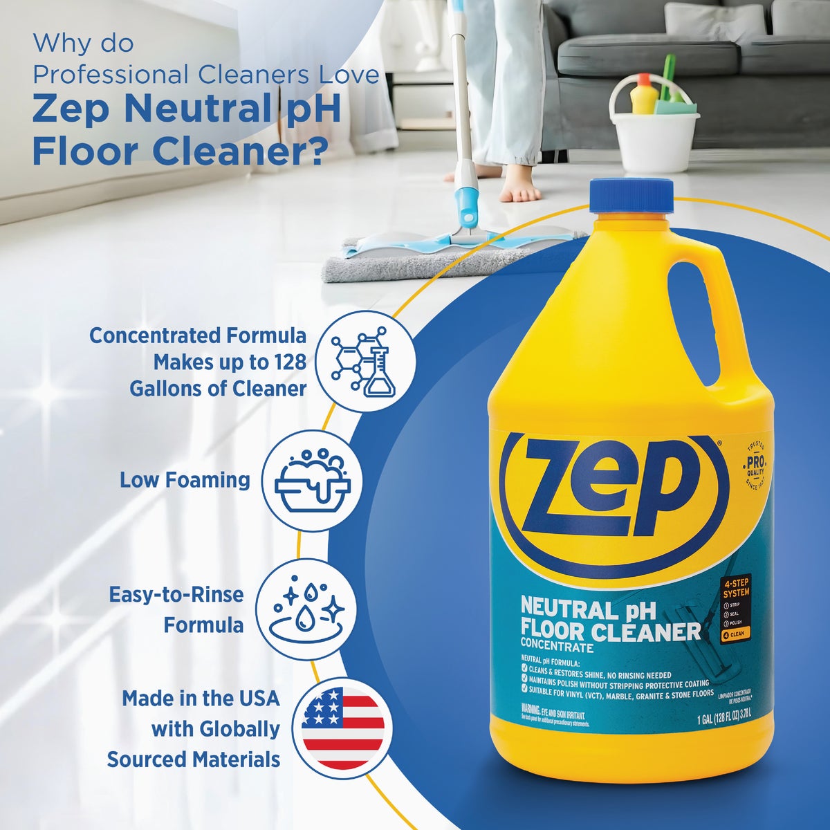 Zep 1 Gal. Neutral Floor Cleaner Concentrate Image 5