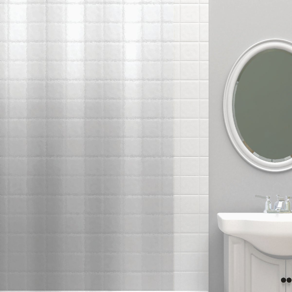 Zenith Zenna Home 70 In. x 72 In. Clear Lightweight PEVA Shower Curtain Liner Image 2