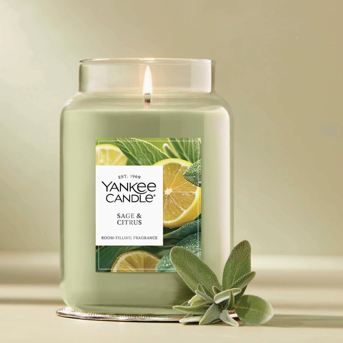 Yankee Candle 22 Oz. Sage & Citrus Large Jar Candle Image 6