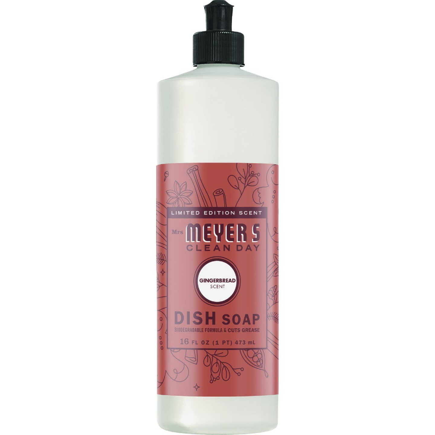 Mrs. Meyer's Clean Day 16 Oz. Gingerbread Dish Soap Image 1