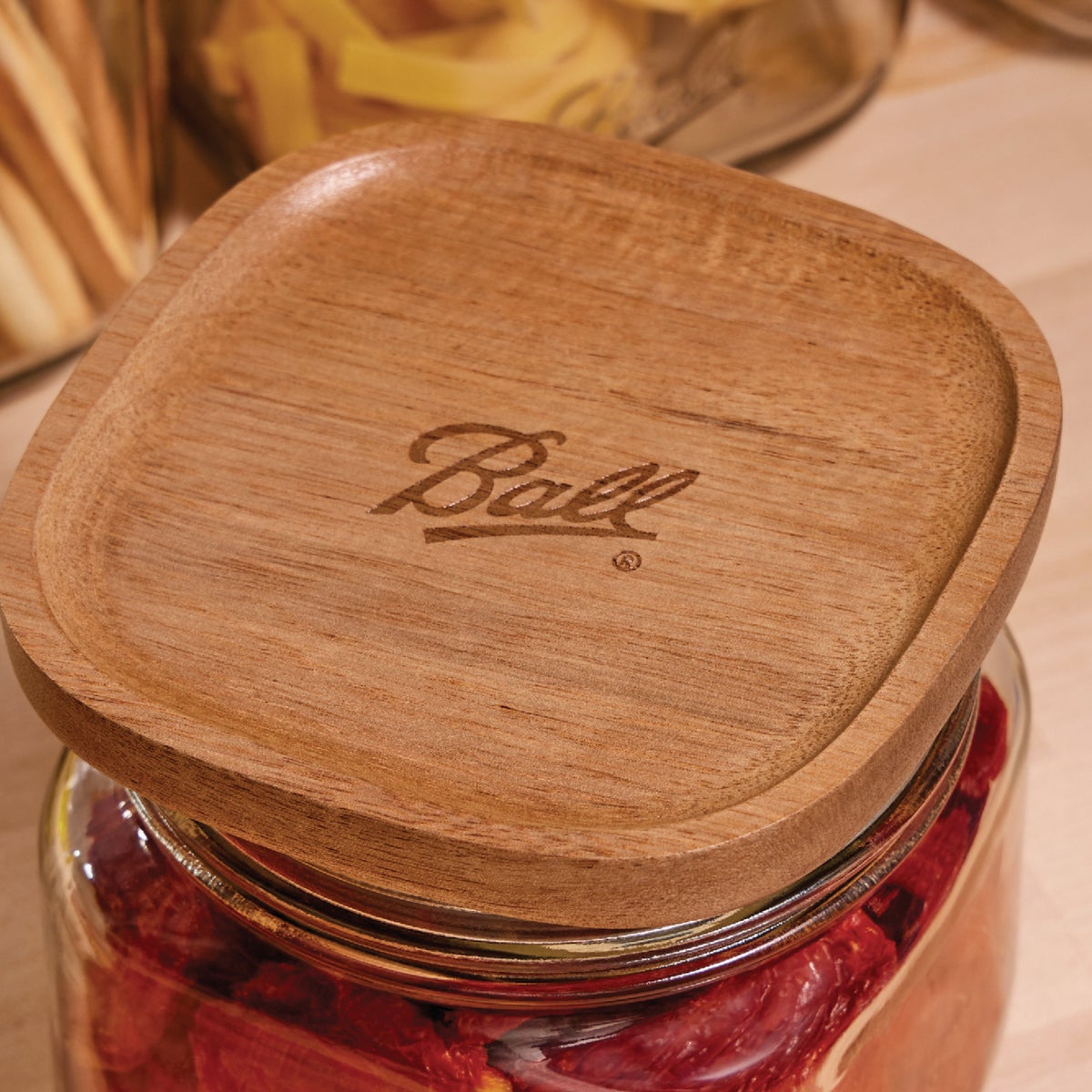 Ball 4 Cup Stack & Store Jar with Wooden Lid Image 3