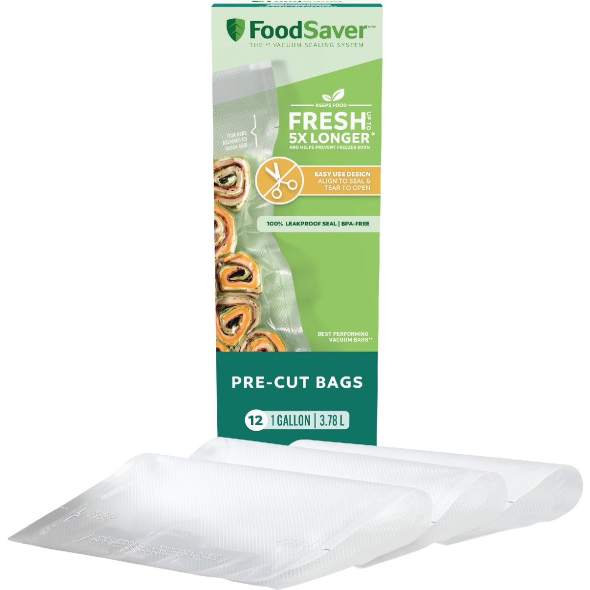 FoodSaver 1 Gal. Pre-Cut Bag (12-Count)