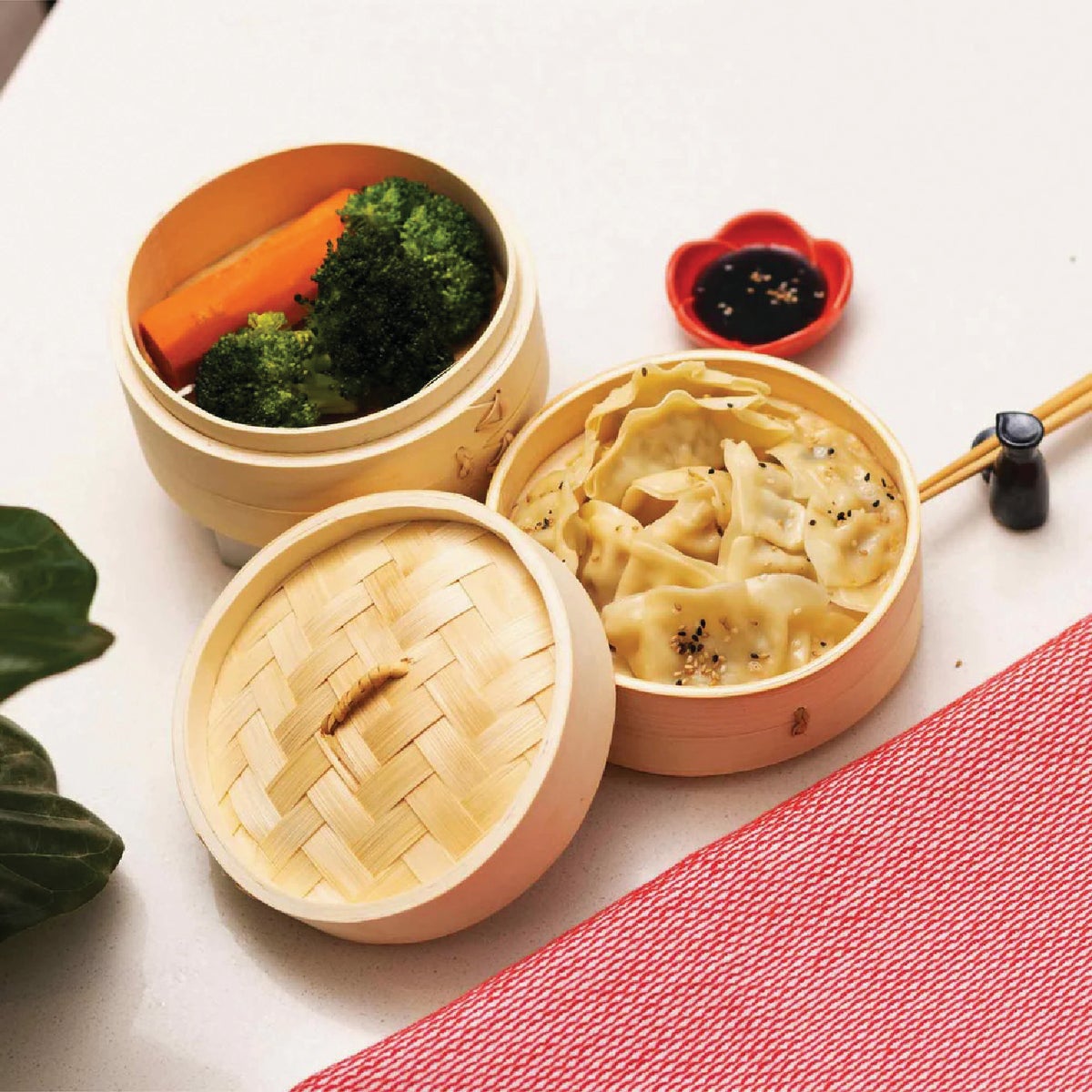Joyce Chen 2-Tier 6 In. Bamboo Steamer Baskets Image 4
