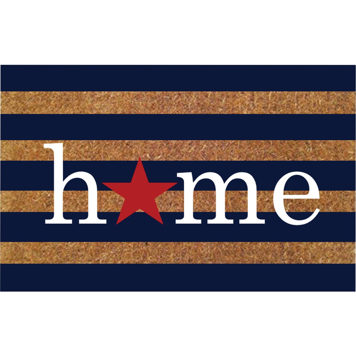 Rockport Premium Americana 18 In. x 30 In. Coir Outdoor Doormat, Home Red Star