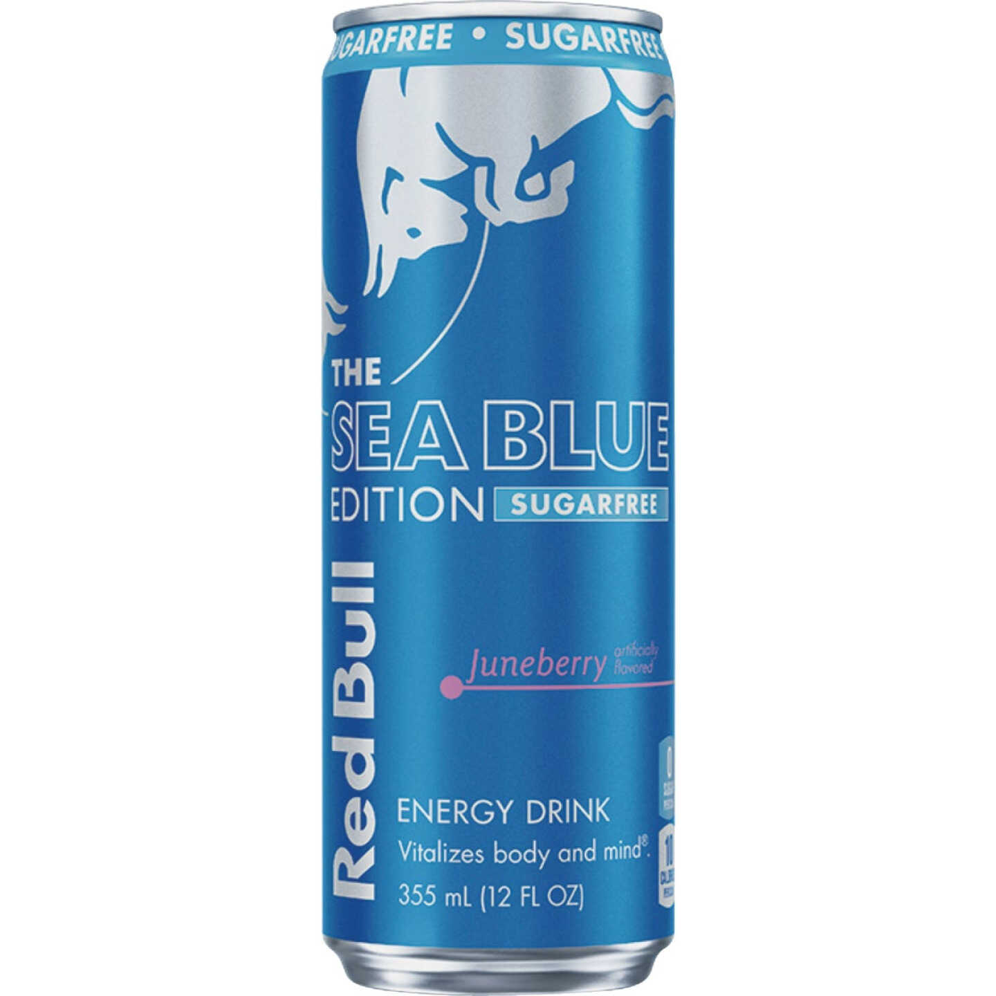 Red Bull 12 Oz. Sugar-Free Sea Blue Juneberry Energy Drink Image 1
