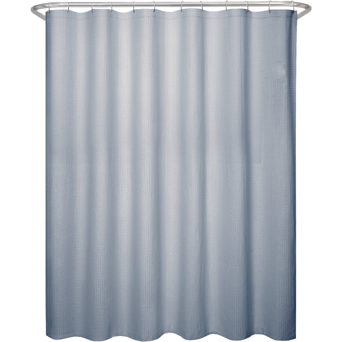 Zenna Home 70 In. x 72 In. Spa Waffle Blue Polyester Shower Curtain
