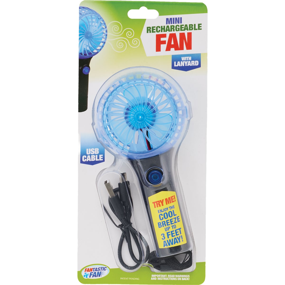 Fantastic Fan Mini Rechargeable USB Fan with Lanyard Image 2