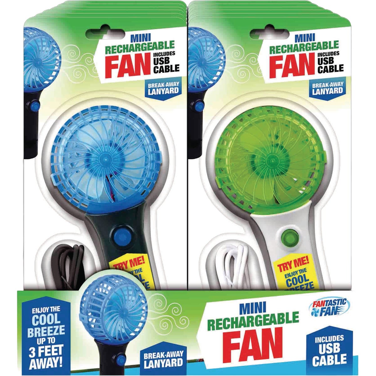 Fantastic Fan Mini Rechargeable USB Fan with Lanyard