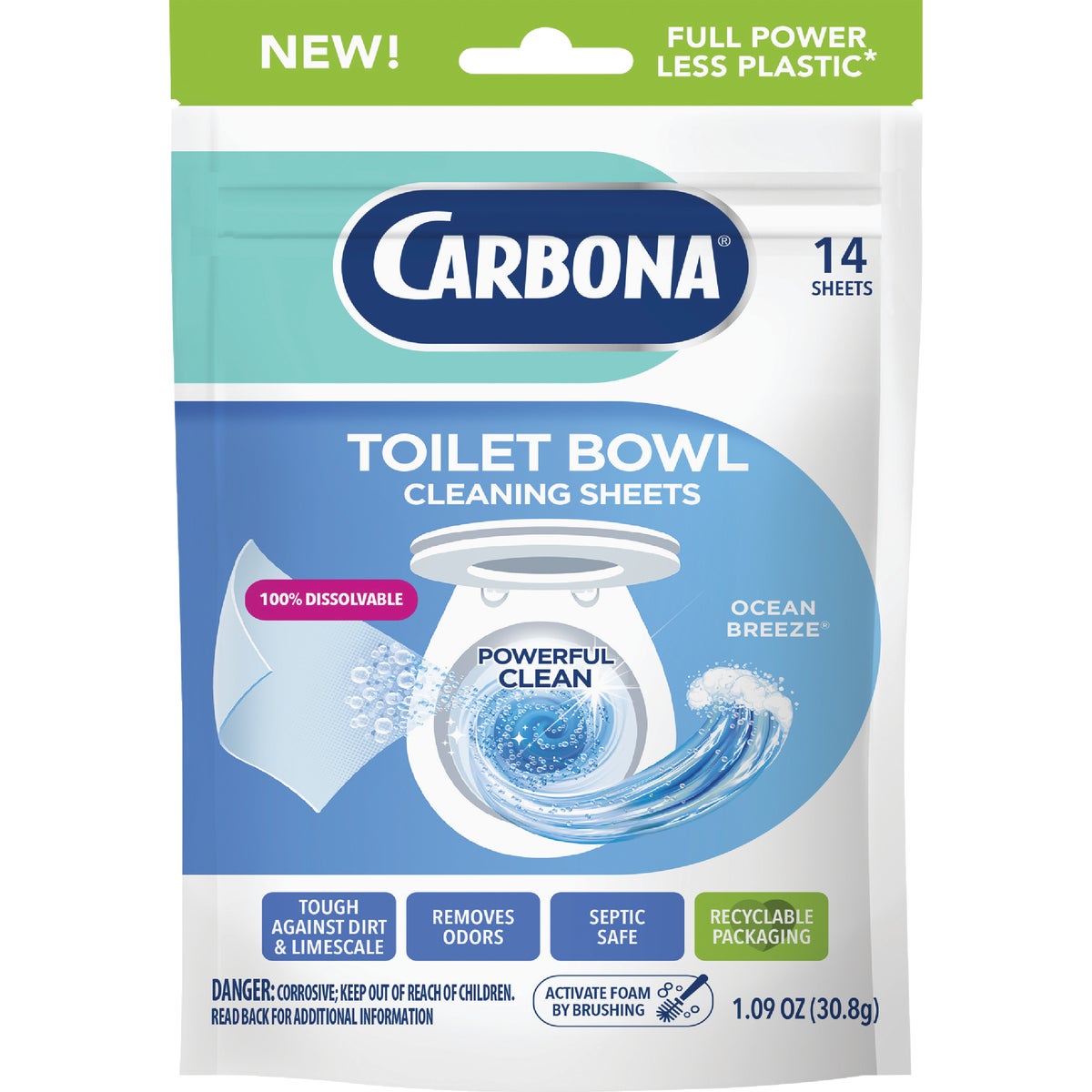 Carbona Ocean Breeze Scented Toilet Bowl Cleaning Sheet (14-Pk.)