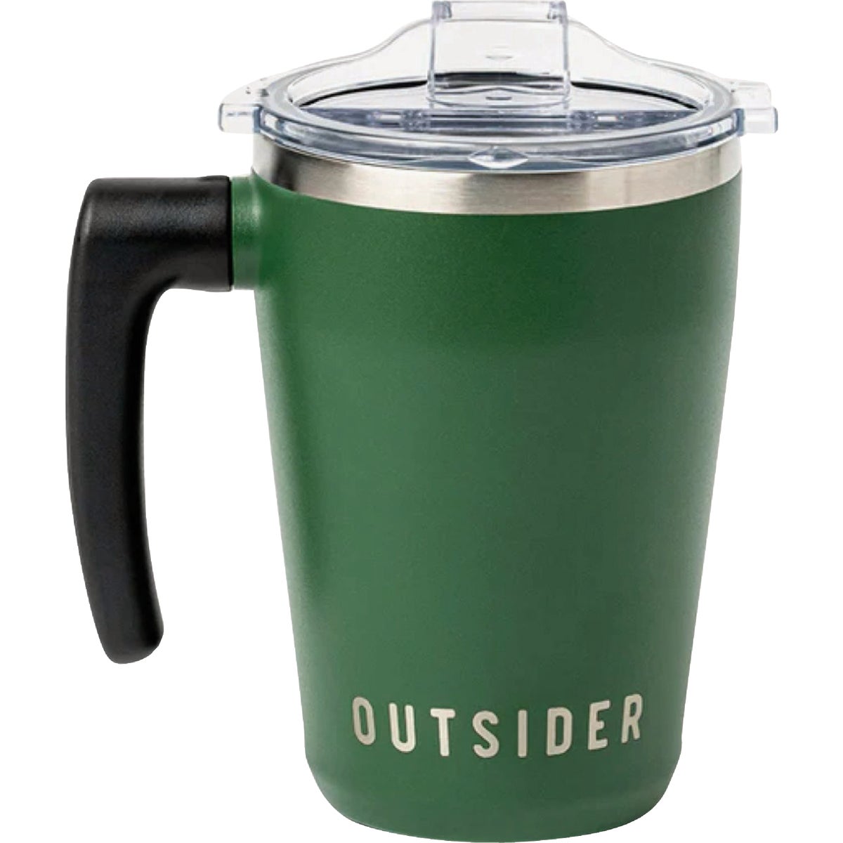 Outsider Coffee Mug with Swivel Handle, Green
