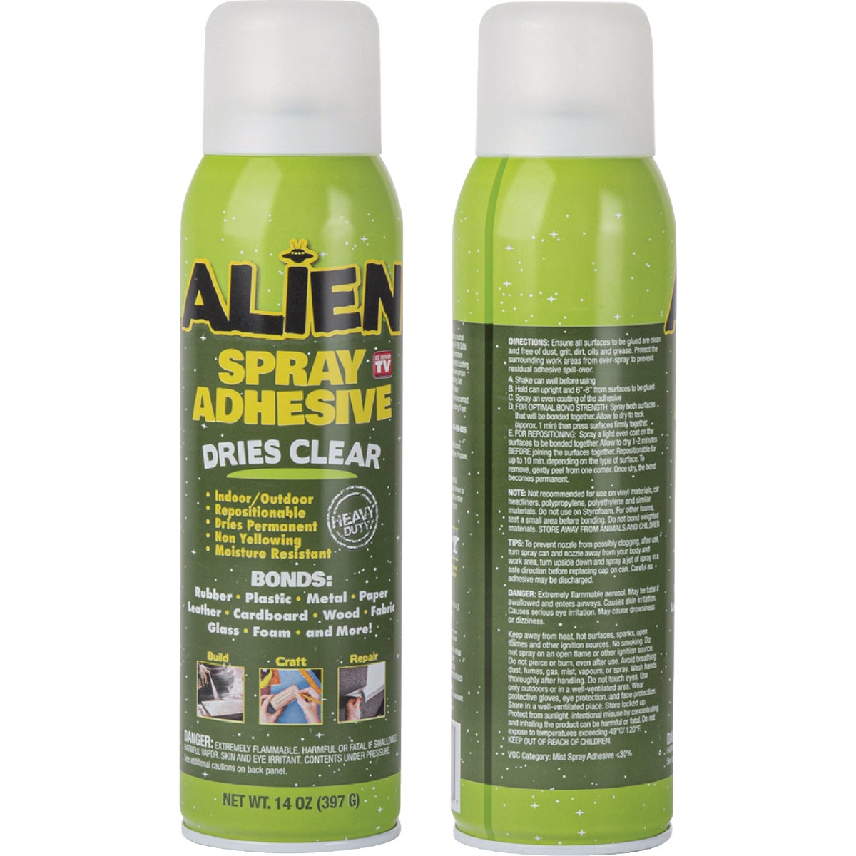 Alien 14 Oz. Spray Adhesive, Clear