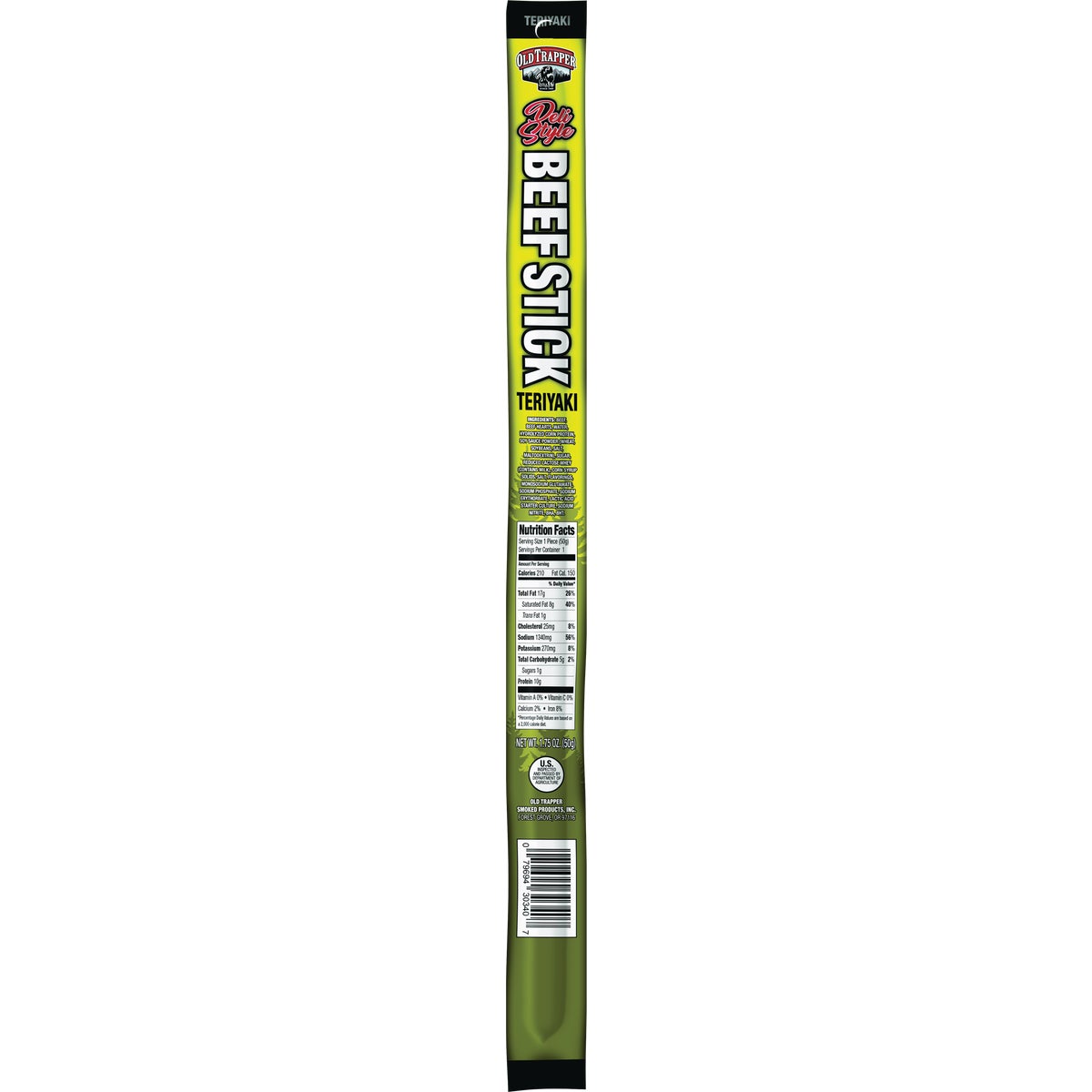 Old Trapper 1.75 Oz. Teriyaki Deli Style Beef Stick
