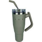 Outsider 40 Oz. Insulated Tumbler with Swivel Handle, Cobblestone Image 1